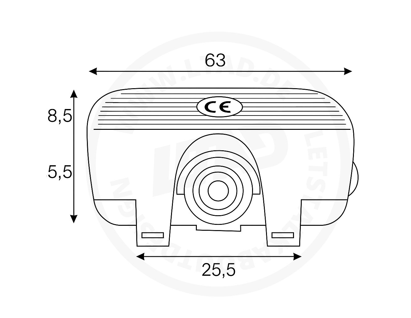 Technische Zeichnung – Türbeleuchtung Honda Accord 2008–2022